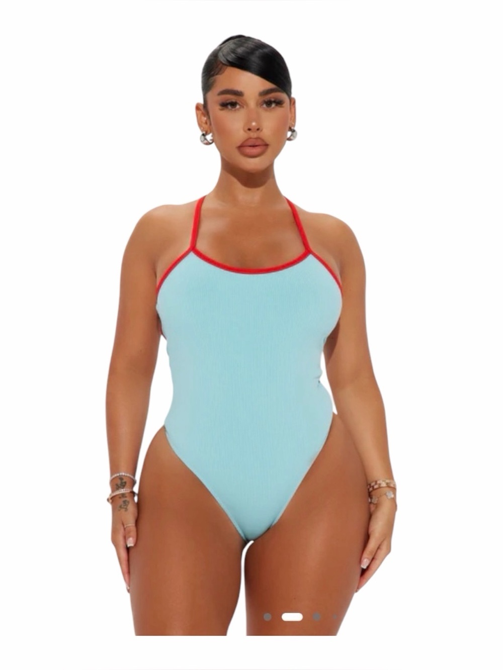 Fashion Nova Lilah Snatched Skirt Set bodysuit/ high-cut-Size Small